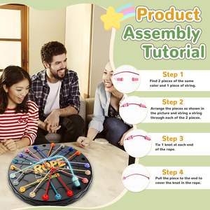 Corde di nodi del cervello districare Stack Puzzle gioco <span class=keywords><strong>da</strong></span> <span class=keywords><strong>tavolo</strong></span> per autismo ADHD bambini e adulti, giocattolo Antistress famiglia viaggio festa regalo - Product Image 2