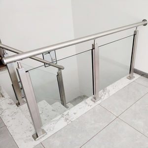 계단 유리 울타리 발코니 난간 난간 현대 디자인 스테인레스 스틸 프레임리스 울타리 난간 유리 난간 - Product Image 2
