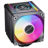SNOWMAN AX660PRO-ABGB Noir Blanc 6 Tuyaux Affichage Température Double Ventilateurs 800-1900RPM ARGB Refroidisseur CPU Haute Performance 12VDC 3PIN pour CPU