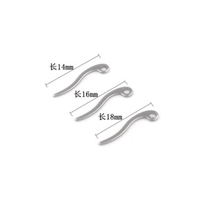Juego de Componentes para Pendientes de Acero Inoxidable, 3 Piezas, Postes Planos para Pendientes, Accesorios para Joyería DIY, Formas Variadas, Color Acero - Product Image 2