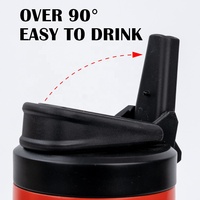 2023 vente chaude sport sans Bpa flacon à vide couvercle de verrouillage 32oz isolé en acier inoxydable bouteille d'eau Logo personnalisé couleur