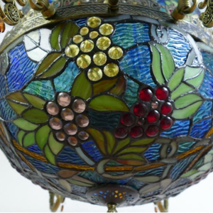 Stile Tiffany lampada a sospensione in vetro colorato multicolore <span class=keywords><strong>cappello</strong></span> <span class=keywords><strong>lampadario</strong></span> <span class=keywords><strong>per</strong></span> sala da pranzo luce lampadari luci a sospensione - Product Image 6
