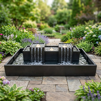 Fontaine d'eau extérieure décorative, cascade pour table d'eau, bassin de jardin, élément aquatique coloré, cascade d'eau