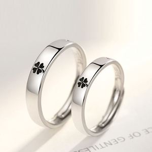 Anillos de Pareja de Plata 925, Anillo Romántico de Sol y Luna, Anillo Abierto Ajustable para Hombre y Mujer, Anillo de Pareja Plateado - Product Image 2