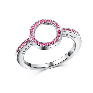 Anello Unisex di Moda per Coppie con Zircone Scintillante, in Lega di Rame Regolabile, Stile Moderno, Regalo di Fidanzamento - Product Image 3