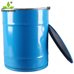 Tambour rond en acier de couleur bleue de <span class=keywords><strong>50</strong></span> <span class=keywords><strong>litres</strong></span> pour Offre Spéciale chimique Seau rond en métal 50L avec couvercle - Product Image 2