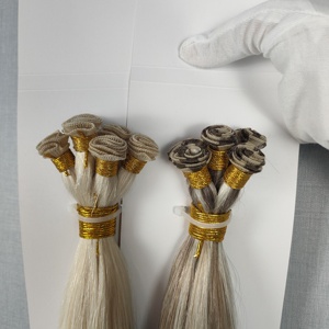 Jasminebeauty Venta al por Mayor de Fábrica Extensiones de Cabello Ruso con Cutícula Alineada Invisible, Nuevas Extensiones de Cabello Tejidas a Mano Genius Weft - Product Image 5