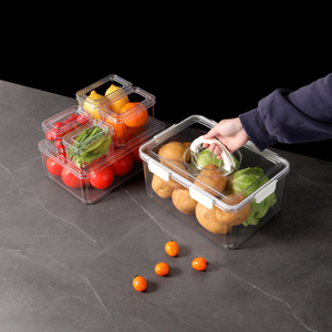 투명 주방 수납 다기능 홈 오거나이저 식품 용기 보관 플라스틱 냉장고 - Product Image 5