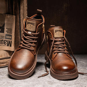 Nouvelles Bottes Martin Mi-Montantes Rétro Haut de Gamme pour Hommes Hiver 2025 – Style Américain Chaud et Polyvalent pour le Travail - Product Image 3