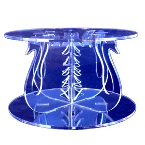 Crystal 2 Tier Fashion Design Square Acrylic Wedding Party Cake Display Stand
