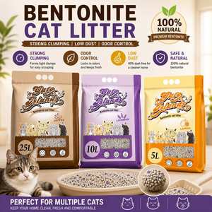 Arena para Gatos de Bentonita Premium, 5L, 10L, 25L, Precio de Fábrica - Product Image 1