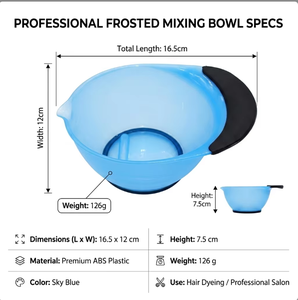 Frosted Hair Dye Mixing Bowl Large Non-slip Salon Color Tint Bowl with Ergonomic Handle for <strong>Colorists</strong> - Product Image 3