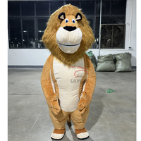 Costumes de mascotte Lion Performance Wear 2,2m 2,6m pour adultes, gonflables, longs et fourrés, pour la location d'événements