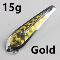 Hameçon de pêche à la traîne en acier inoxydable imprimé de 15 g, grand spoon, appât artificiel dur pour la pêche en eau profonde, carpe, métal électro-plaqué