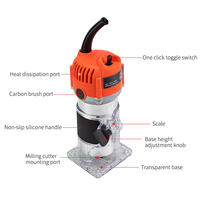 Défonceuse électrique portative 110V/220V pour le travail du bois – Machine à rainurer et à tailler