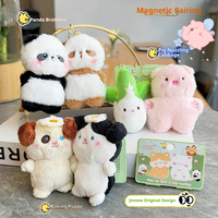 Adorable Ensemble de Porte-clés Peluche Interactifs avec Connexion Magnétique, Poupées Kawaii pour Sac, Idéal pour Meilleurs Amis