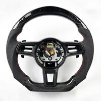 Volant sport en fibre de carbone LED personnalisé compatible avec Porsche 911 991 918 718 970 958 Panamera Macan Cayenne Cayman