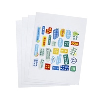 Autocollant adhésif laser, stock d'usine, imperméable, double face, imprimable, feuille PET format A4, papier autocollant pour imprimante laser