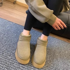 <span class=keywords><strong>Botas</strong></span> <span class=keywords><strong>de</strong></span> Nieve para Mujer con <span class=keywords><strong>Plataforma</strong></span> Alta, Zapatos Casuales Cómodos para Invierno, <span class=keywords><strong>de</strong></span> Lana y Cuero <span class=keywords><strong>de</strong></span> Alta Calidad OEM GG - Product Image 2