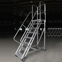 Échelle mobile en aluminium à hauteur réglable - Échelle de travail robuste de 300 kg