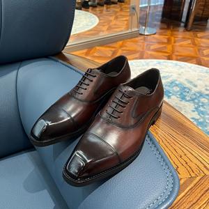 Zapatos Oxford Formales para Hombre, Estilo Retro Británico, Hechos a Mano, Casuales de Negocios, Parte Superior de Cuero Valentina, Transpirables, Suela de Goma Ligera - Product Image 1