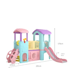 उच्च गुणवत्ता के साथ बच्चों के मनोरंजन पार्क बालवाड़ी इनडोर खेल का मैदान बच्चे स्लाइड प्लास्टिक उपकरण खेलने स्लाइड बच्चों के लिए