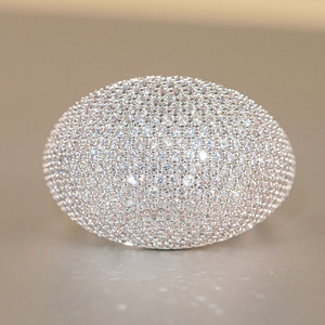 Anello con accenti scintillanti per donna, elegante e delicato gioiello da dito alla moda - Product Image 5