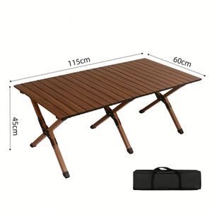 โต๊ะพับเหล็กกล้าคาร์บอนแบบพกพาสำหรับตั้งแคมป์กลางแจ้งรุ่นใหม่ - Product Image 1