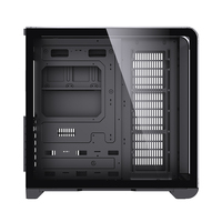 Lovingcool Casing komputer kustom Panel kaca menara Atx & Casing Hitam Aluminium Desktop Pc permainan kabinet Casing