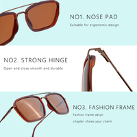 Nouvelles Lunettes de Soleil Polarisées Pilote 2026 Unisexe Tendance Monture Intégrale Mate Anti-Éblouissement Protection UV400 Légères Verres PC pour la Conduite