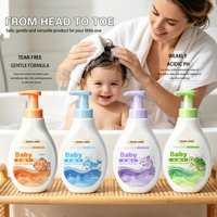 Produits de soin pour bébés en gros, gel douche et shampoing pour enfants 2 en 1, formule biologique, hydratant, nourrissant, produits de soin de la peau