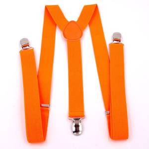 REWIN มองเห็นสูง Y กลับ2.5ซม. กว้างสีส้มยืดหยุ่น Suspenders สำหรับผู้ชาย - Product Image 1