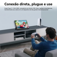 Monitor Portátil Profesional de 15.6 Pulgadas, SRGB 100, Ultrafino, Extensor de Pantalla para Laptop, IPS Full HD, Tipo-C, Batería de 4000mAh, para Oficina