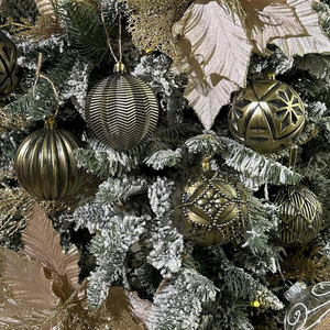 Vintage Christmas Ball Ornaments <b>Sets</b> Plastic Farmhouse Distressed Tree Decorations Shatterproof Antique Traditional Style - Product Image 6