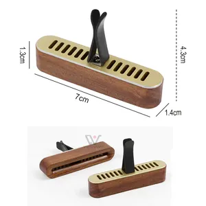 Wholesale Factory Price Custom Automobile Air Outlet Clamp Wooden Car Air Fresher Diffuser Perfume Clip