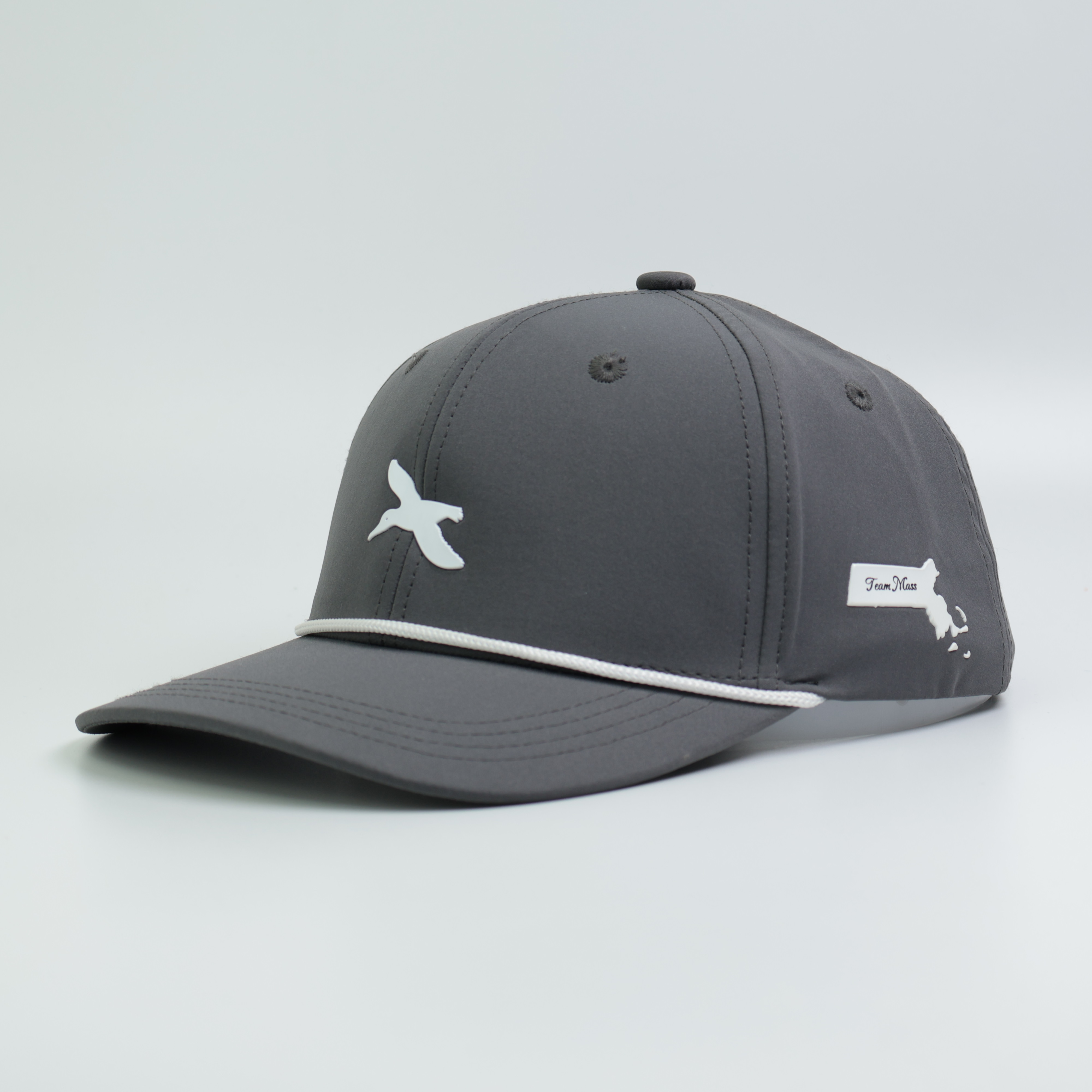 6-panel nylon rubber label baseball cap