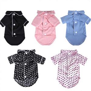New Arrivals Luxury Cotton Dog <b>Pajamas</b> Comfortable Breathable Cute Solid Dog Clothing - Product Image 1