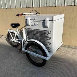 Tricycle électrique à assistance au pédalage à prix avantageux, chariot de vente ambulante avec congélateur à coffre profond, vélo commercial, chariot de vente de glaces, vélo avec congélateur de 68 litres - Product Image 4