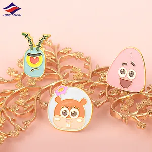 Rongzhiyu — broches à revers professionnelles, mignonnes, en émail, d'animaux de dessin animé, anti-insectes, avec grands yeux, Badges de dessin animé Kawaii, pour enfant de 15 ans