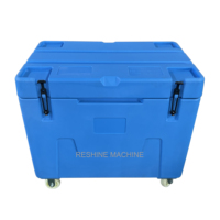 Conteneur isotherme pour glace sèche avec roues, 320L, en PE, design moderne, pour usage alimentaire