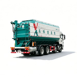 รถบรรทุกขนส่งสัตว์แบบดีเซลใหม่ 8*4 สีเขียวขาว ความจุสูง 40000 ลิตร - Product Image 1