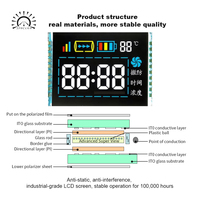 Écran LCD à segments monochrome de haute qualité, faible consommation d'énergie, TN HTN STN FSTN VA, taille personnalisée, module LCD à segments
