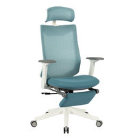 Chaise de bureau de direction ergonomique réglable de luxe moderne et confortable avec dossier haut et repose-pieds