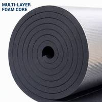Rouleau d'isolation auto-adhésif en mousse noire avec feuille d'aluminium, pare-vibrations, imperméable, insonorisant pour toiture et murs, personnalisable OEM