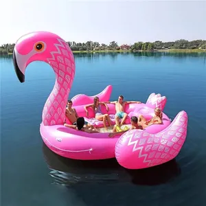 Новый дизайн, фламинго, Павлин, 6 человек, надувной плавающий остров, бассейн, поплавок, отдых, надувной плот для водных игр, бассейн, поплавок