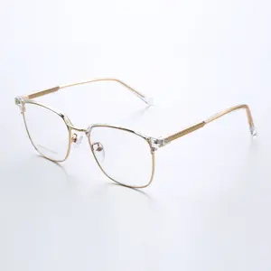 2020 Hochwertige japanische Brillen Marken Name Cellulose Metall B-Titan Brillen fassungen optisch transparente Brille Newst