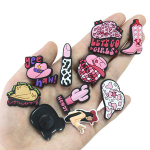 Cowgirl rose chaussures breloques pour filles femmes mignon sabots accessoires fête d'anniversaire chaussures décorations concepteur breloques chaussures breloques - Product Image 3