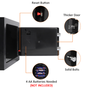 Hộp két an toàn mini chống thấm ngoài trời với khóa điện tử kỹ thuật số tuyệt vời, có thể gắn tường & màn hình hiển thị số màu sắc - Product Image 4