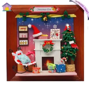 Hongda fazer imagens decorativas quadros DIY dollhouse quadro mini casa decoração