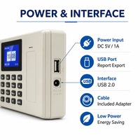 Máquina de Control de Asistencia con Huella Dactilar y Contraseña, Descarga de Reportes por USB, Pantalla LCD de 2.4 Pulgadas para Registro de Empleados de Oficina